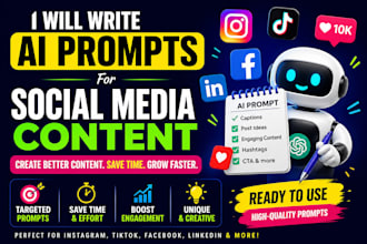 write ai prompts for social media content