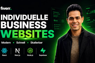 develop a modern react business website mobile responsive