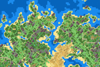 design custom rpgmaker mv, mz maps, pixel art tilemap and pokémon region maps