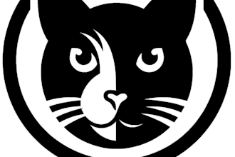 design cat mascot logo within new concepts