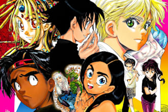 characters like those in japanese anime and manga