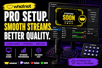 fix and setup your whanot obs vertical live stream scene