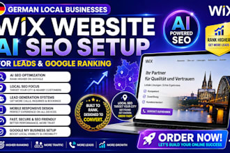 build german local businesses wix website ai SEO setup for leads, google ranking