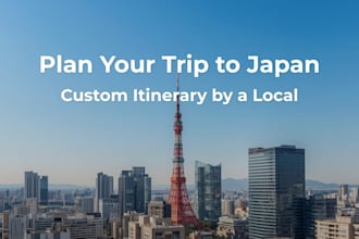 create a custom japan travel itinerary by a local