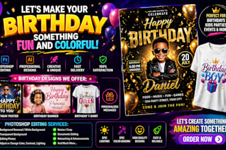 design birthday flyer birthday poster banner design and invitations design