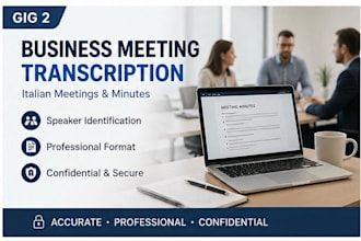 transcribe your italian business meeting or corporate minutes