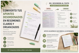 academic notes, organization and rewriting