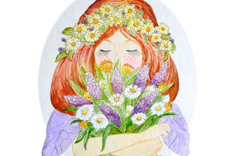 gentle watercolor fairy for a collection of girls fairy tales