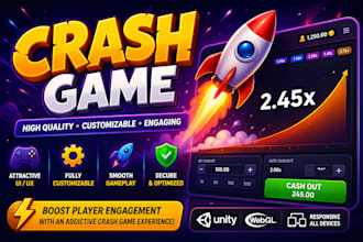 develop arcade game website, crash game website, crypto gaming web, aviator bot