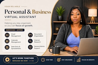 be your business virtual assistant for email calendar and data entry