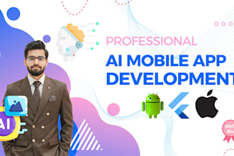 do ai mobile app development, android, ios app development as flutter developer