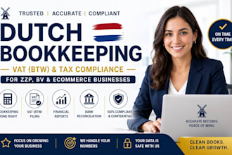 handle dutch bookkeeping, vat returns and annual reports for zzp and bv