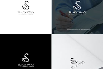 design a luxury swan mascot logo for brand, sports and business identity