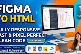 convert figma to html responsive using tailwind css