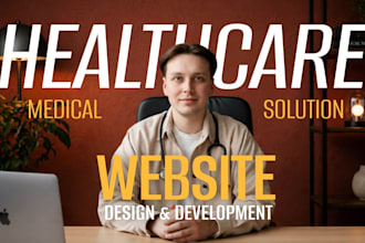 design medical service landing page, clinic website with patient booking system