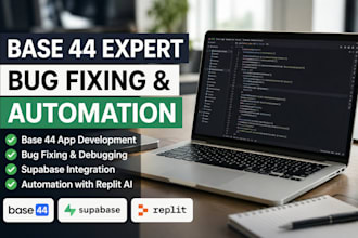 fix base44, base 44 integration and automation base 44 replit ai