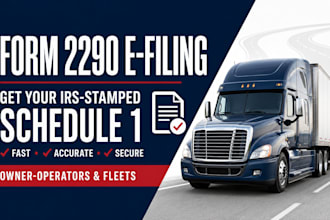 e file irs form 2290 truck tax and provide stamped schedule 1