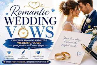 write a romantic and heartfelt wedding vows best man speech