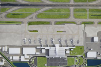design 2d, 3d airport design, runway layout, airport concept, airport remodel