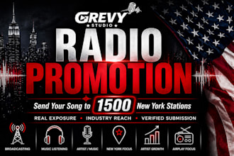 send your song to 1500 new york radio stations for real airplay