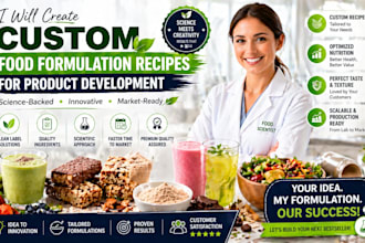 create custom food formulation recipes for product development