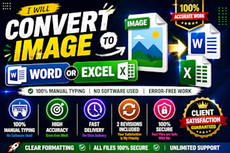 convert image to word or excel manually