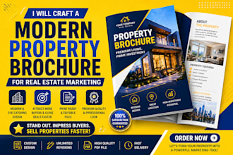 craft a modern property brochure for real estate marketing