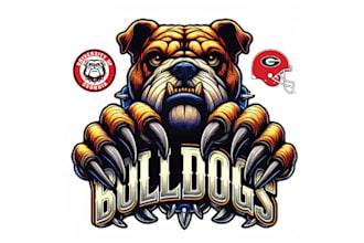 design high quality bull dog mascot logo with express delivery