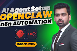 build ai agent automation with n8n openclaw clawdbot moltbot setup