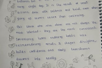 captions personalized handwritten notes creative writing