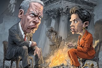 do a political cartoon art