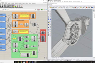 do mechanical 3d parametric design, algorithmic using grasshopper and rhino 3d