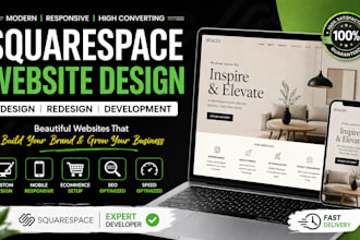 do modern squarespace website development, build squarespace design or redesign