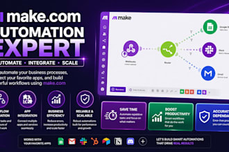 do make com automation, make tutor support, fix make bug and workflow setup