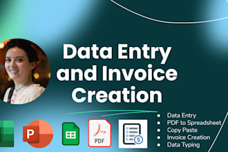 remote data entry clerk or invoice creation