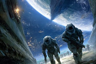 draw sci fi illustration and sci fi art