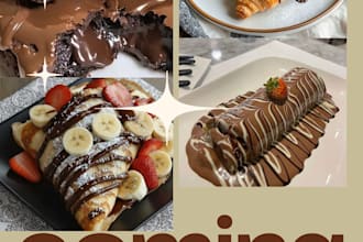 design amazing food posters, thumbnails, and provide neat handwriting