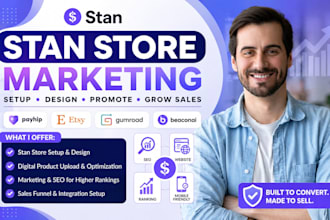 do stan store marketing setup stan store sales funnel digital product promotion