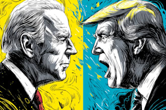 do a political cartoon art