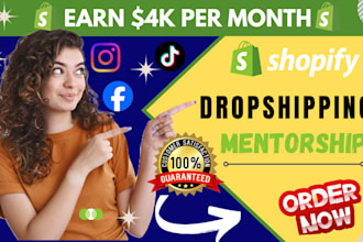 be your shopify dropshipping marketing mentor, shopify coach to boost sales