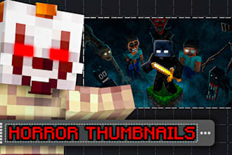 design horror minecraft thumbnail
