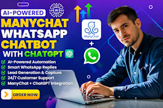 build ai whatsapp chatbot with manychat and chatgpt automation