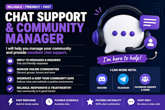 provide chat support and manage your online community