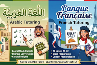 teach you arabic or french in a personalized online lesson