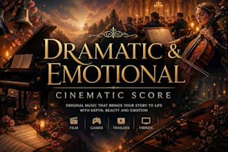 compose an original dramatic and emotional cinematic score for your project