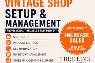 setup thrilling vintage shop product bulk listing inventory catalog management