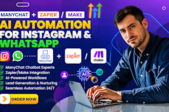 build manychat ai automation with zapier for ig and whatsapp