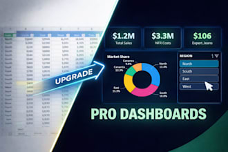 create professional , interactive excel dashboards