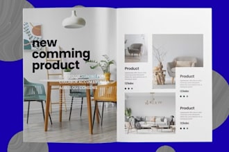 design home decor product catalog, furniture lookbook interior design brochure