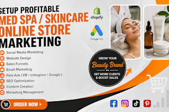 promote your med spa beauty salon skincare shopify store social media manager